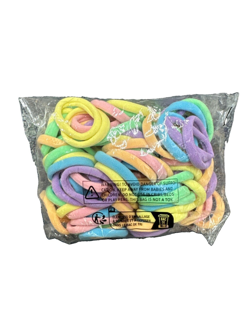 50 Mixed Pastel Colors Large Hair Ties Bands Elastic Women Girl Ponytail Holders